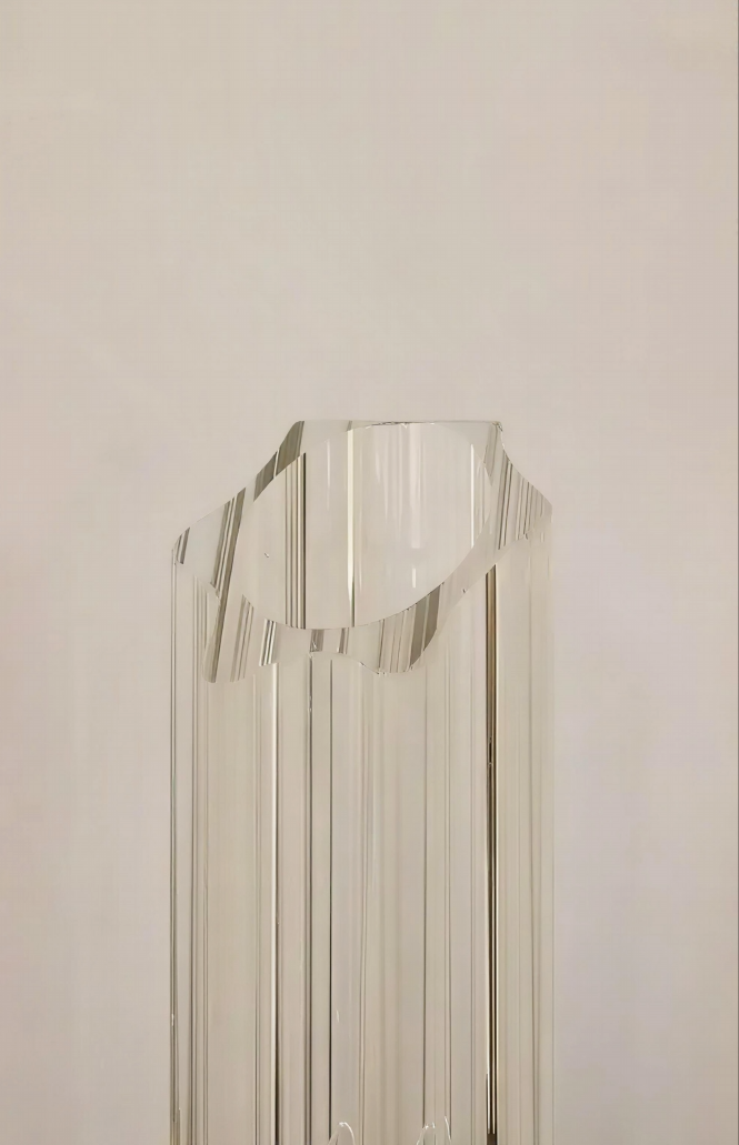 Hexagonal Glass Brass Sconce