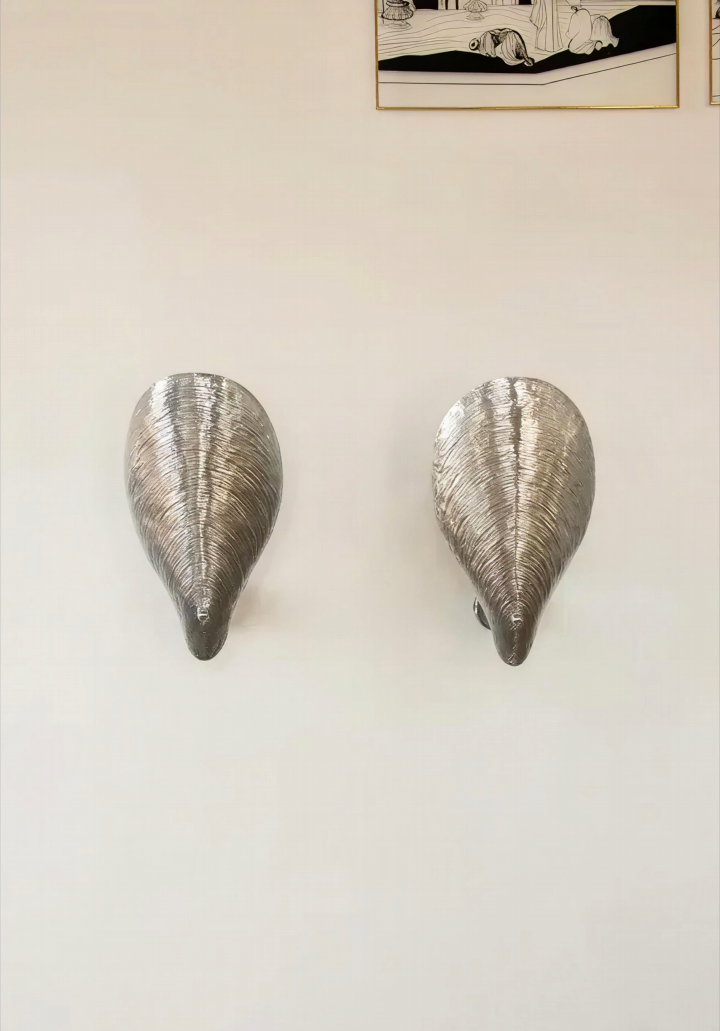 Chrome Shell Shaped Sconce