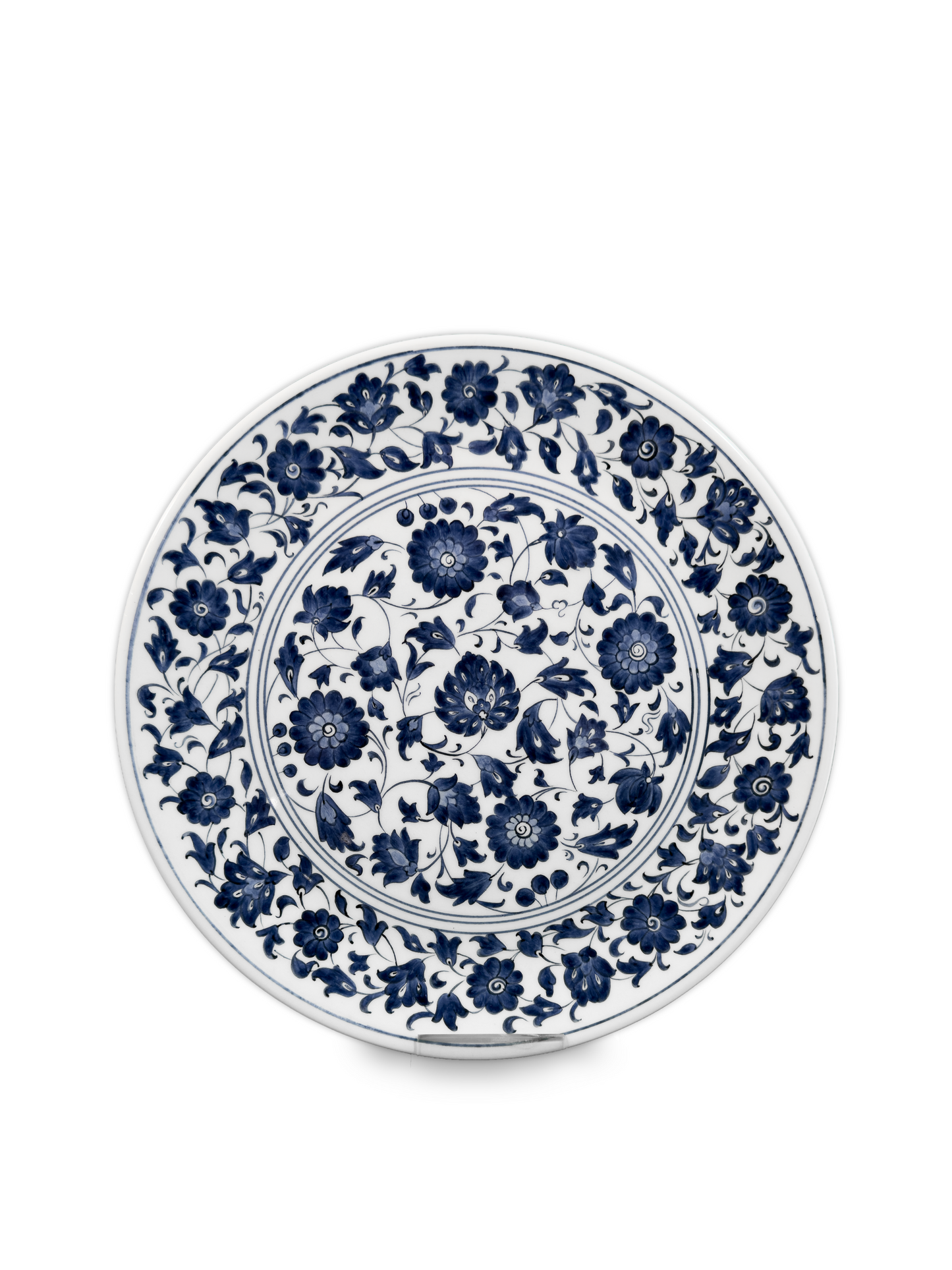 Eternal Blue Cycle – Traditional Ceramic Plate