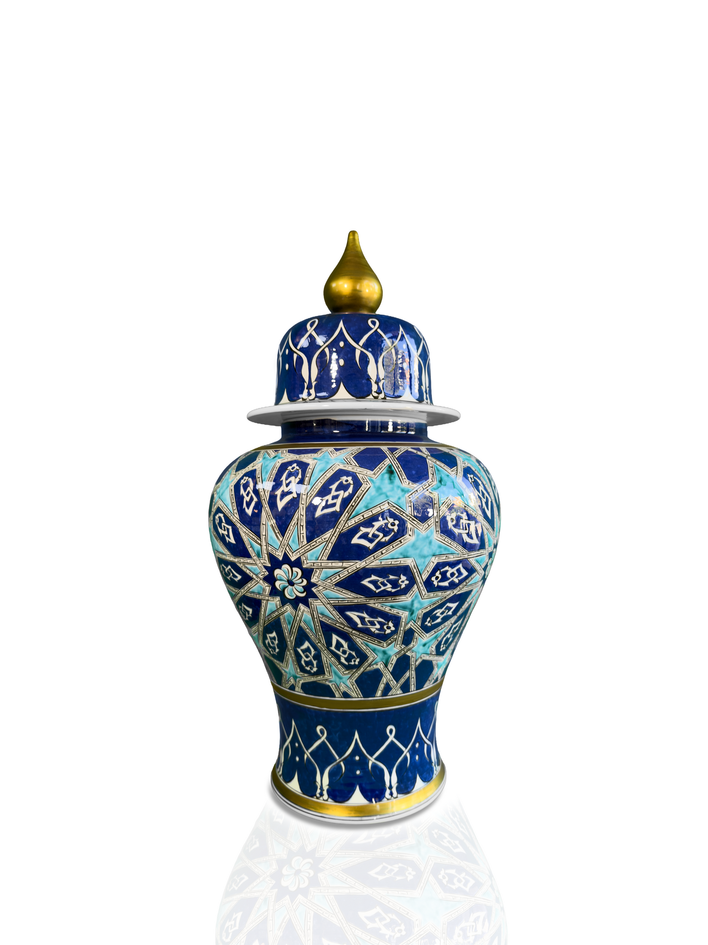 Geometry of the Skies – Lidded Iznik Vase