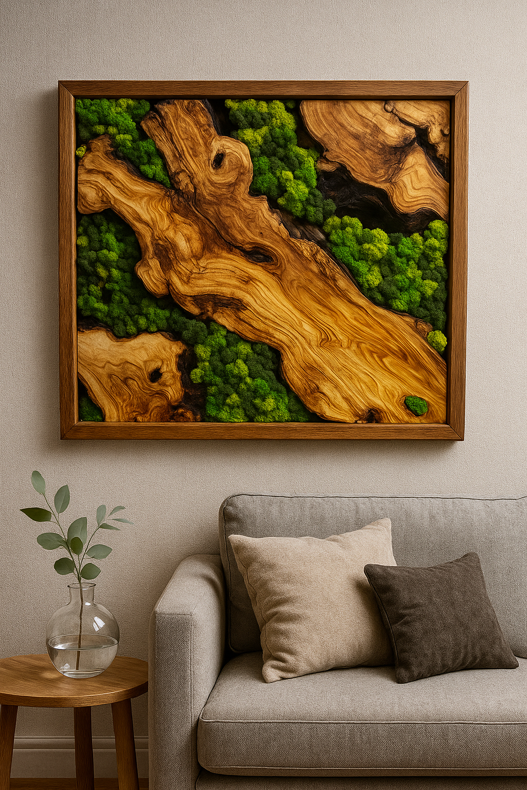 Moss and Olive Tree Painting Series