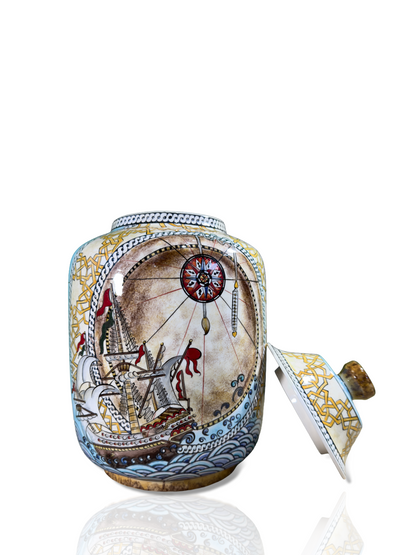 Tracing the Horizon – Iznik Lidded Jar