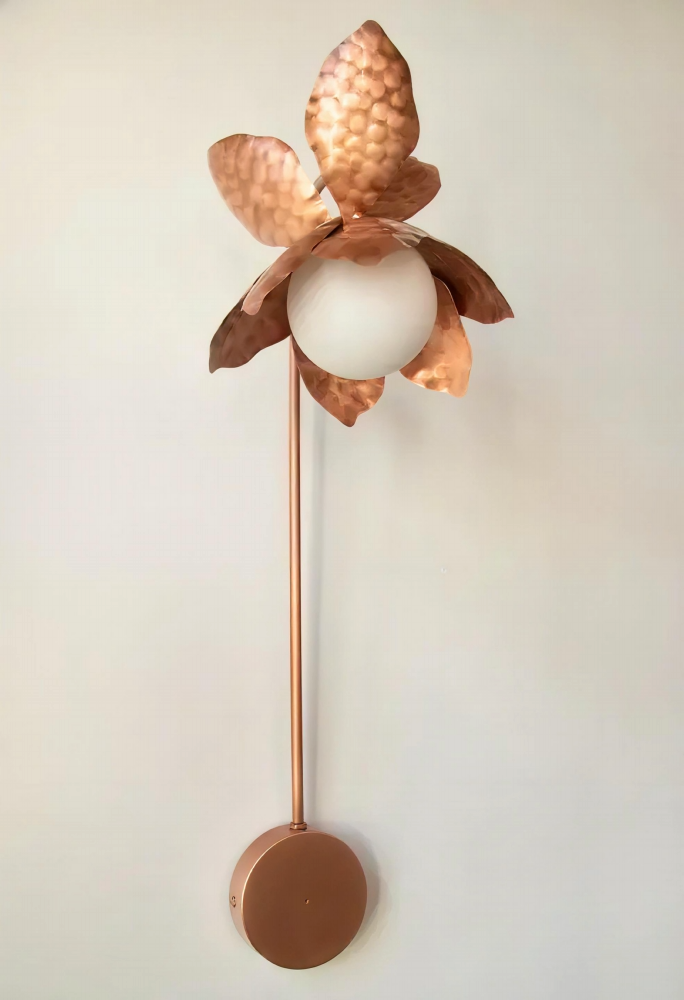 Copper Magnolia Sconce