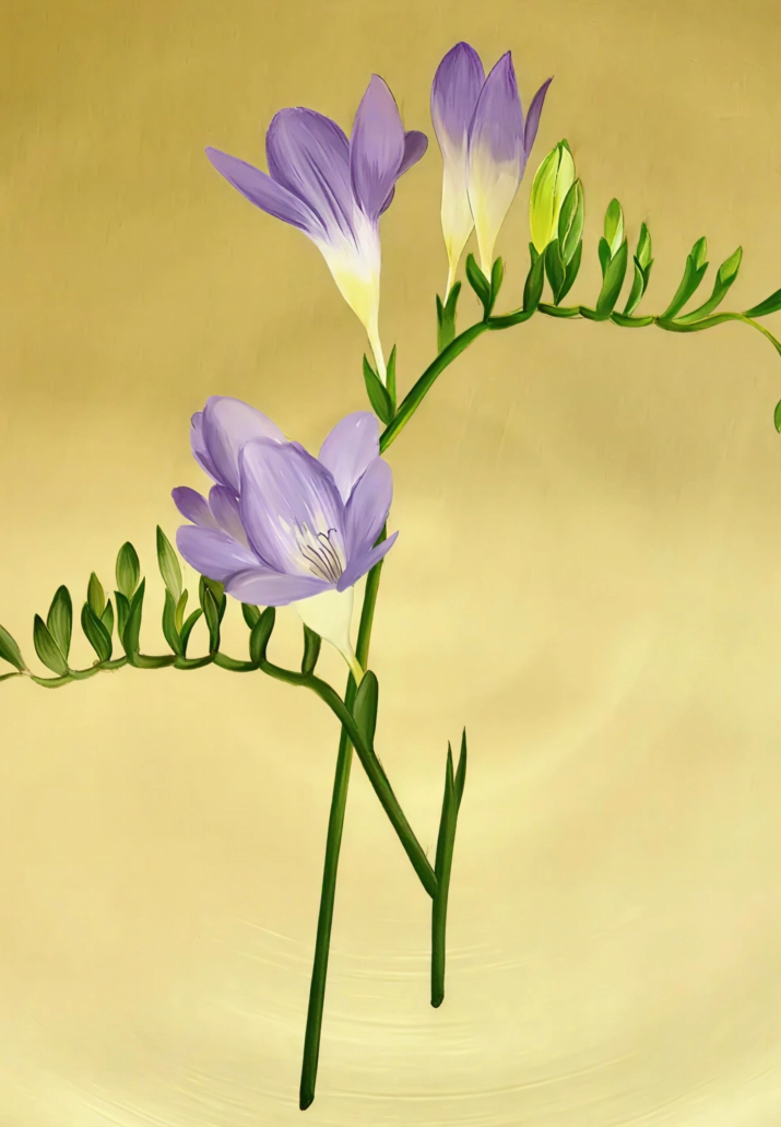 Freesia Flower Wall Plate