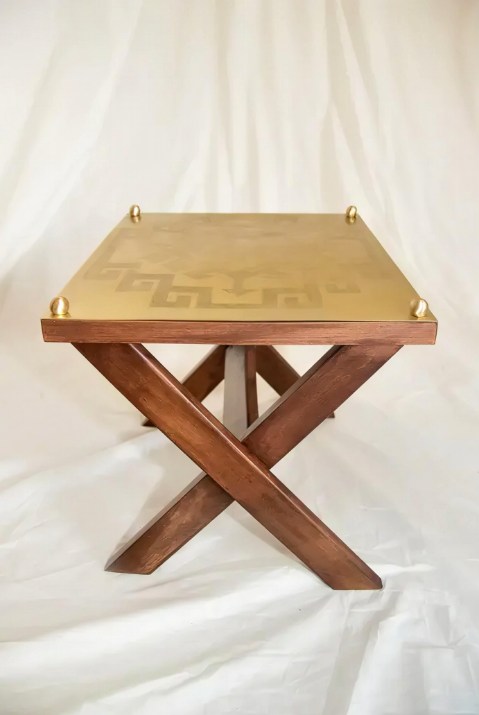 Cross Stool With Anatolian Motifs