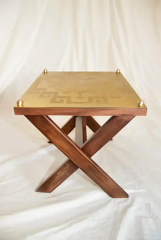 Cross Stool With Anatolian Motifs