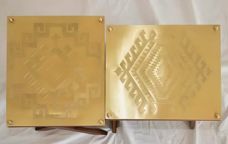 Cross Stool With Anatolian Motifs