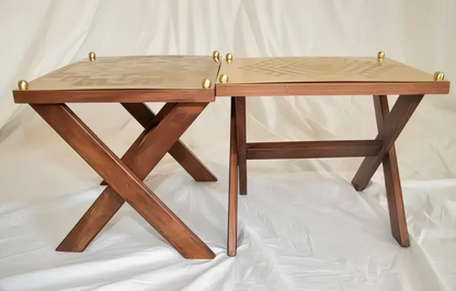 Cross Stool With Anatolian Motifs