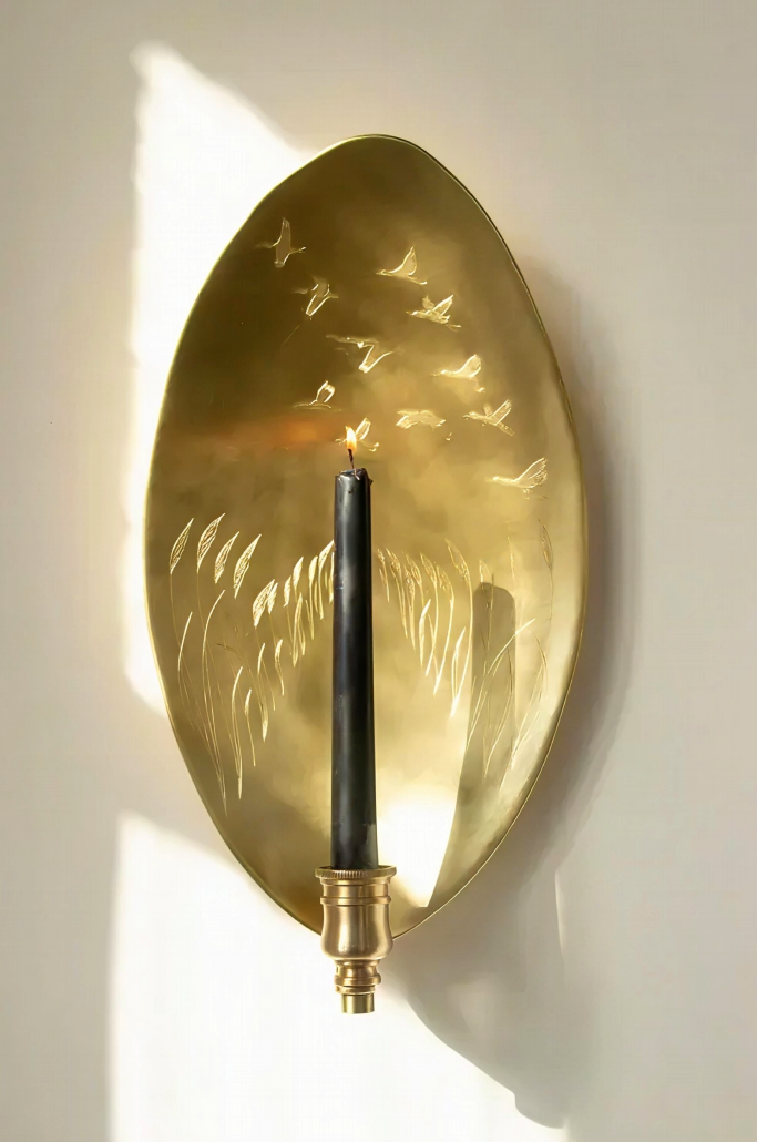 Candlestick With Virgo Motif