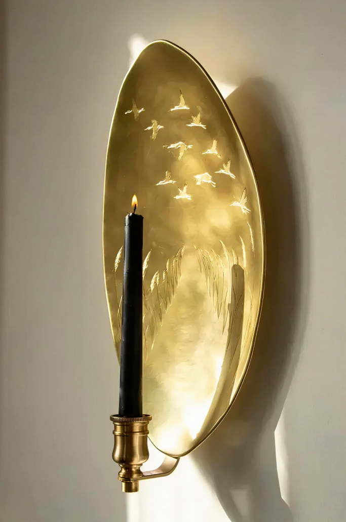 Candlestick With Virgo Motif