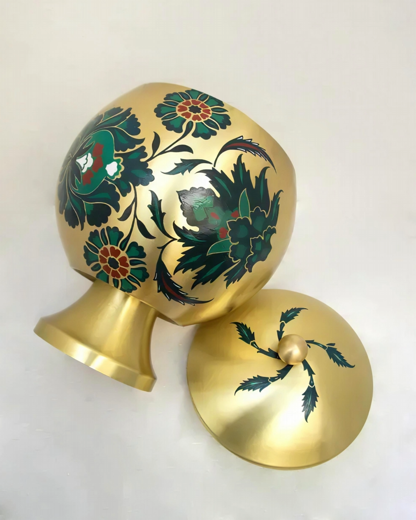 Decorative Vase with Botanical Motifs