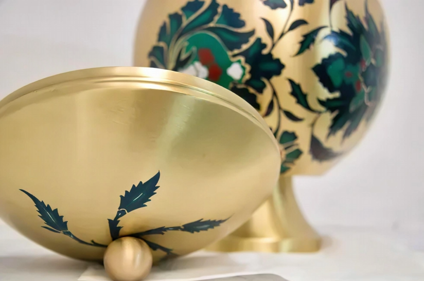 Decorative Vase with Botanical Motifs