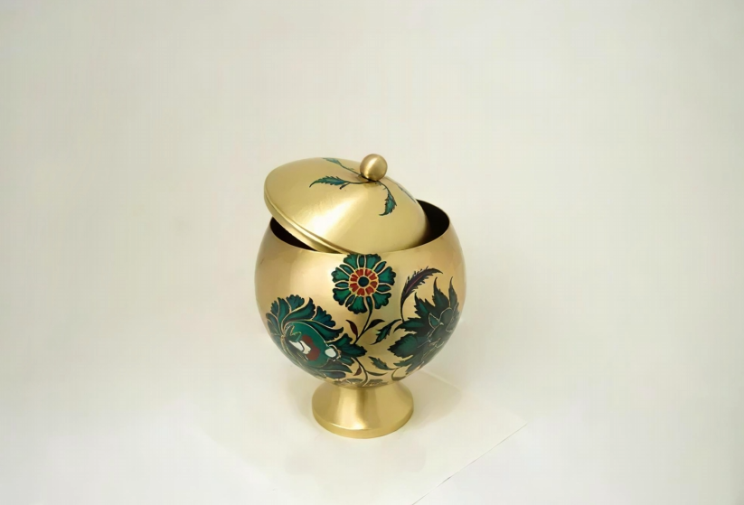 Decorative Vase with Botanical Motifs