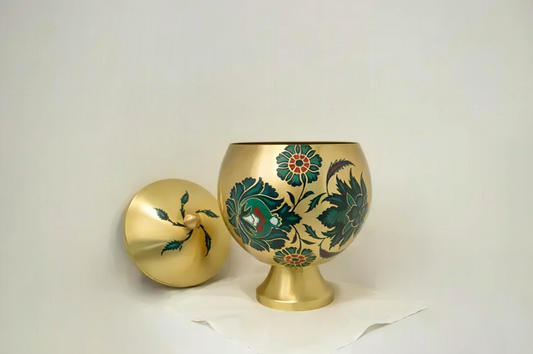 Decorative Vase with Botanical Motifs