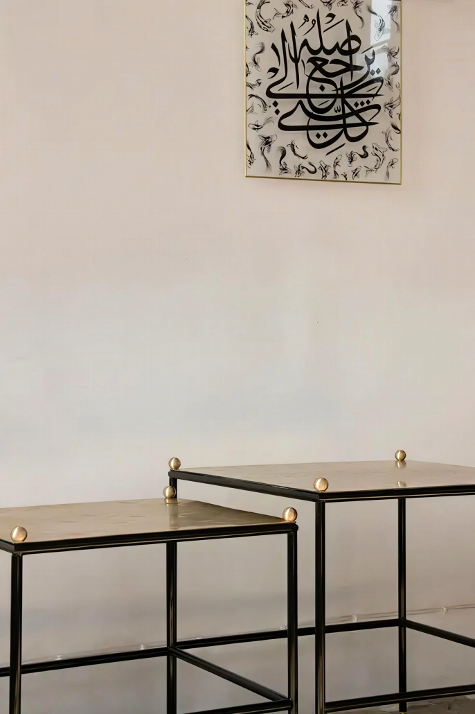 Set of 3 Brass Tables