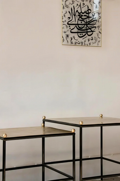 Set of 3 Brass Tables