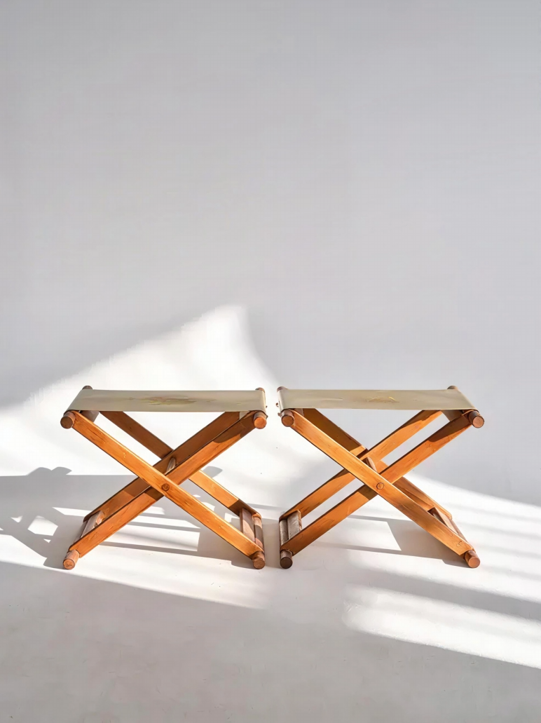 Set of 2 Cross Stools