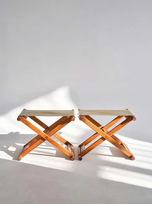 Set of 2 Cross Stools