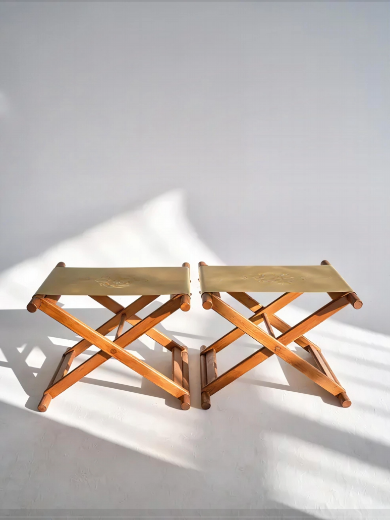 Set of 2 Cross Stools