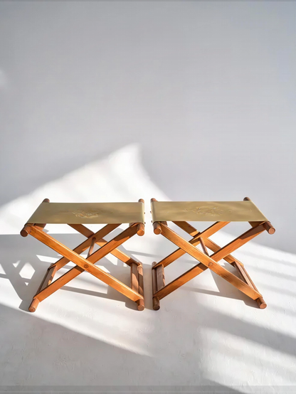 Set of 2 Cross Stools