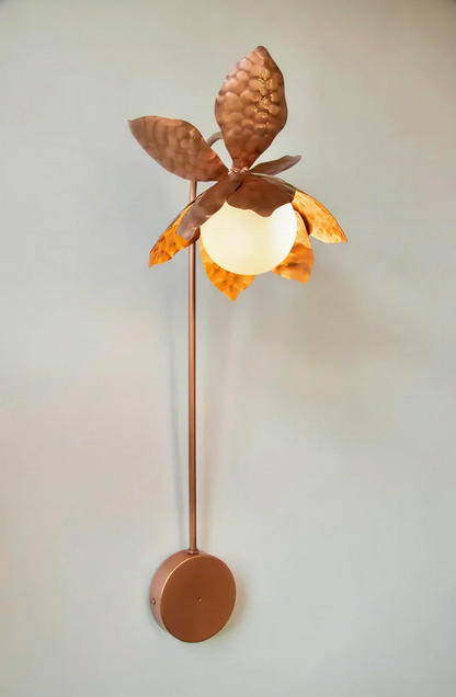Copper Magnolia Sconce