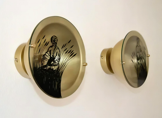 Engraved Glass Sconce