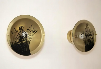 Engraved Glass Sconce