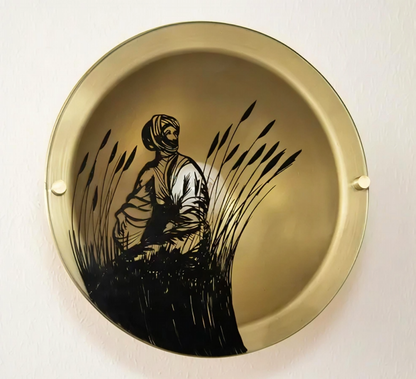 Engraved Glass Sconce