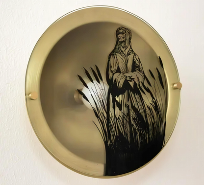 Engraved Glass Sconce