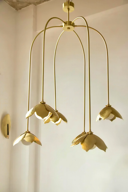 Six Flower Magnolia Pendant Light