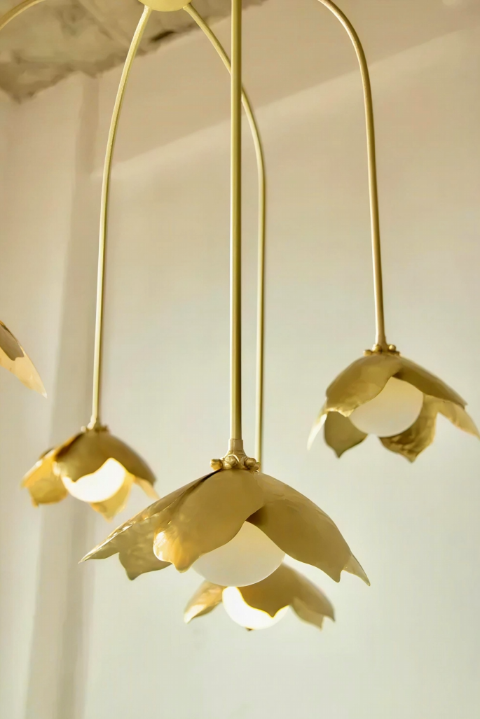 Six Flower Magnolia Pendant Light