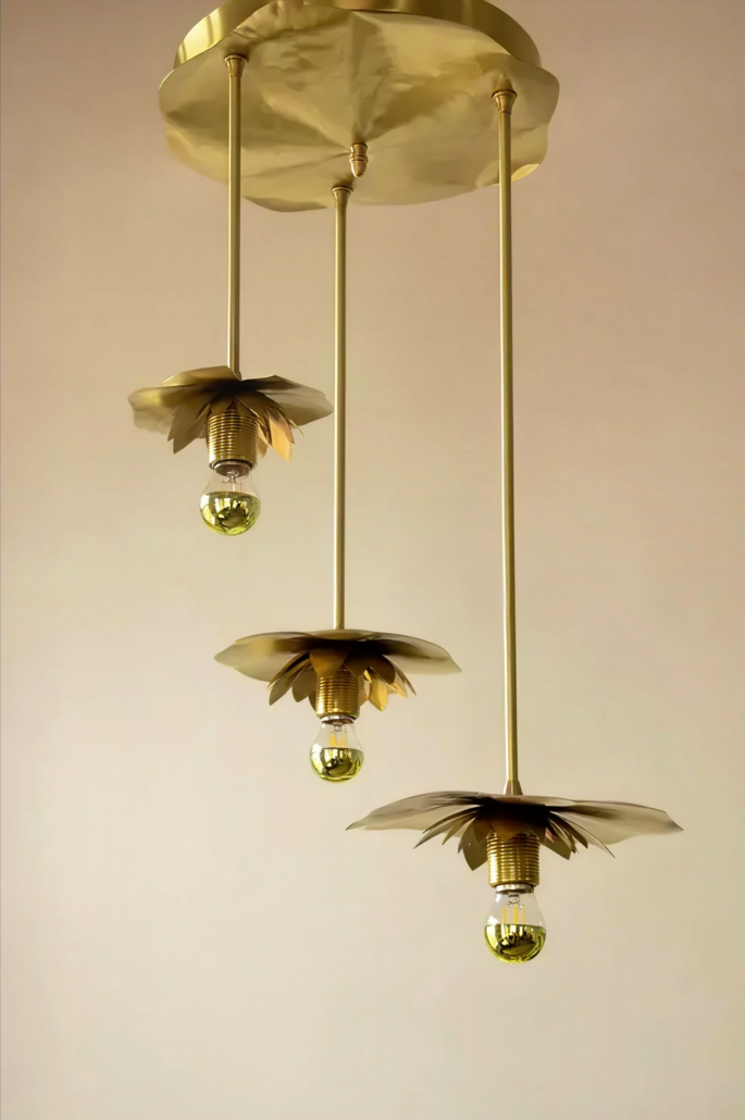 Triple Water Lily Pendant