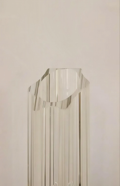 Hexagonal Glass Brass Sconce