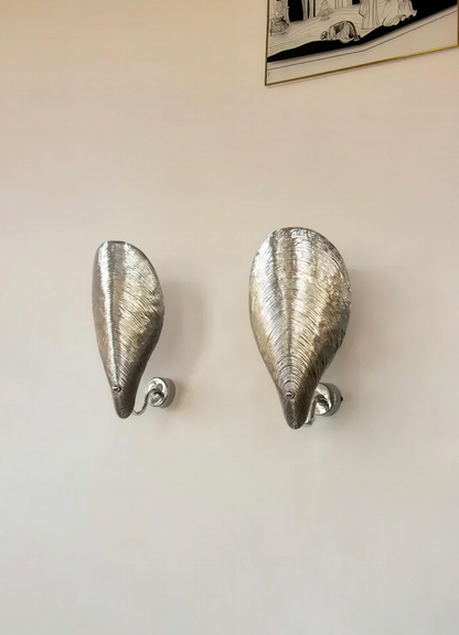 Chrome Shell Shaped Sconce