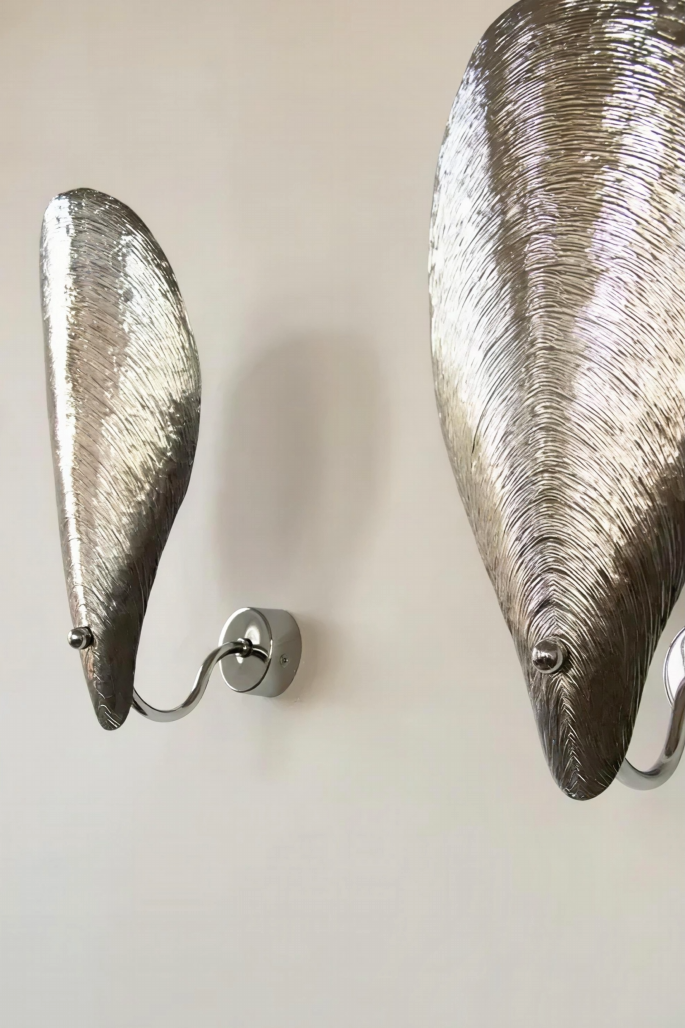 Chrome Shell Shaped Sconce