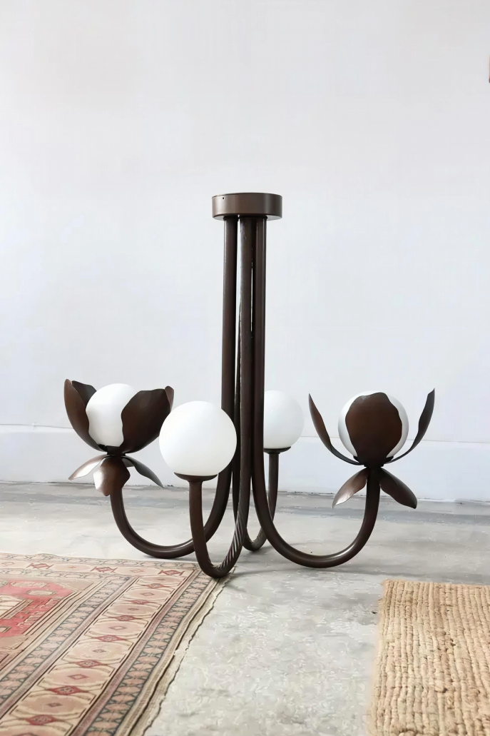 Brown Magnolia Chandelier