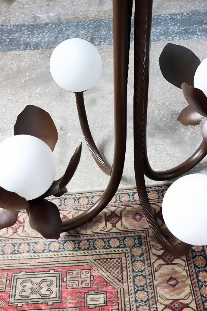 Brown Magnolia Chandelier