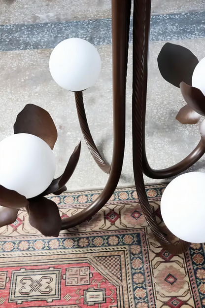 Brown Magnolia Chandelier