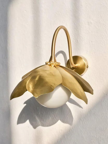 Curved Arm Magnolia Sconce