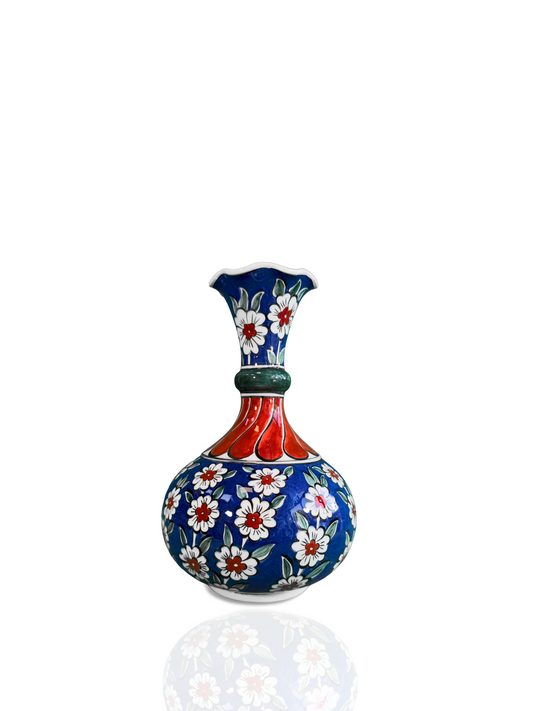 Sapphire Spring – Slender Neck Iznik Vase
