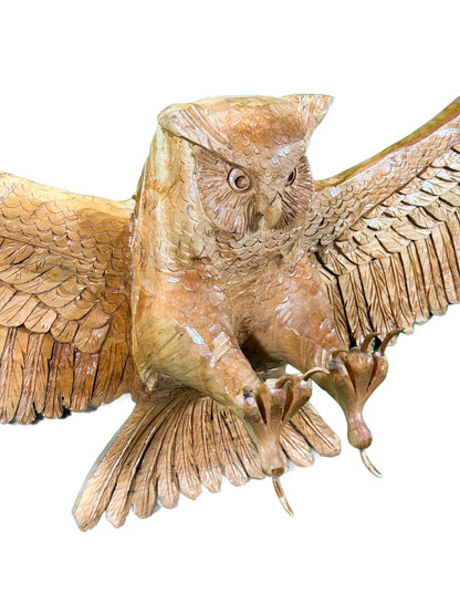 Feathered Owl Wall Decor