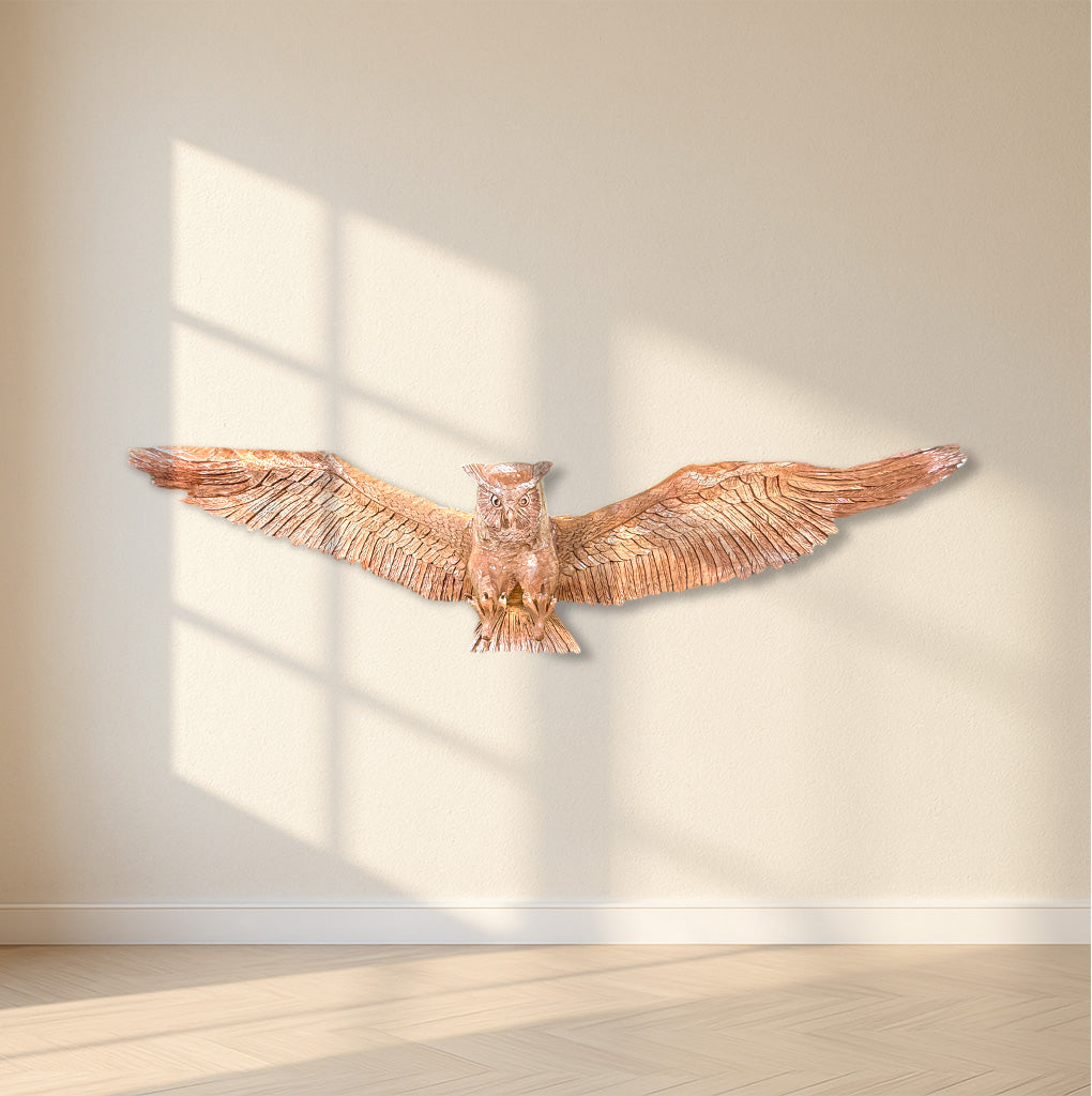 Feathered Owl Wall Decor