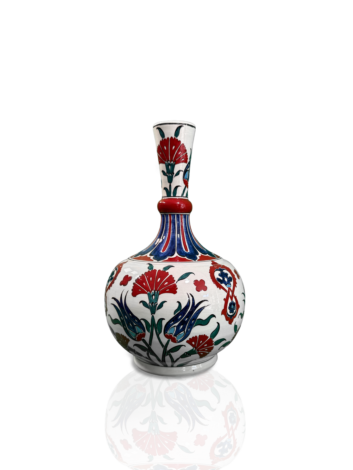 Legacy of the Tulip Garden – Slender Neck Iznik Vase