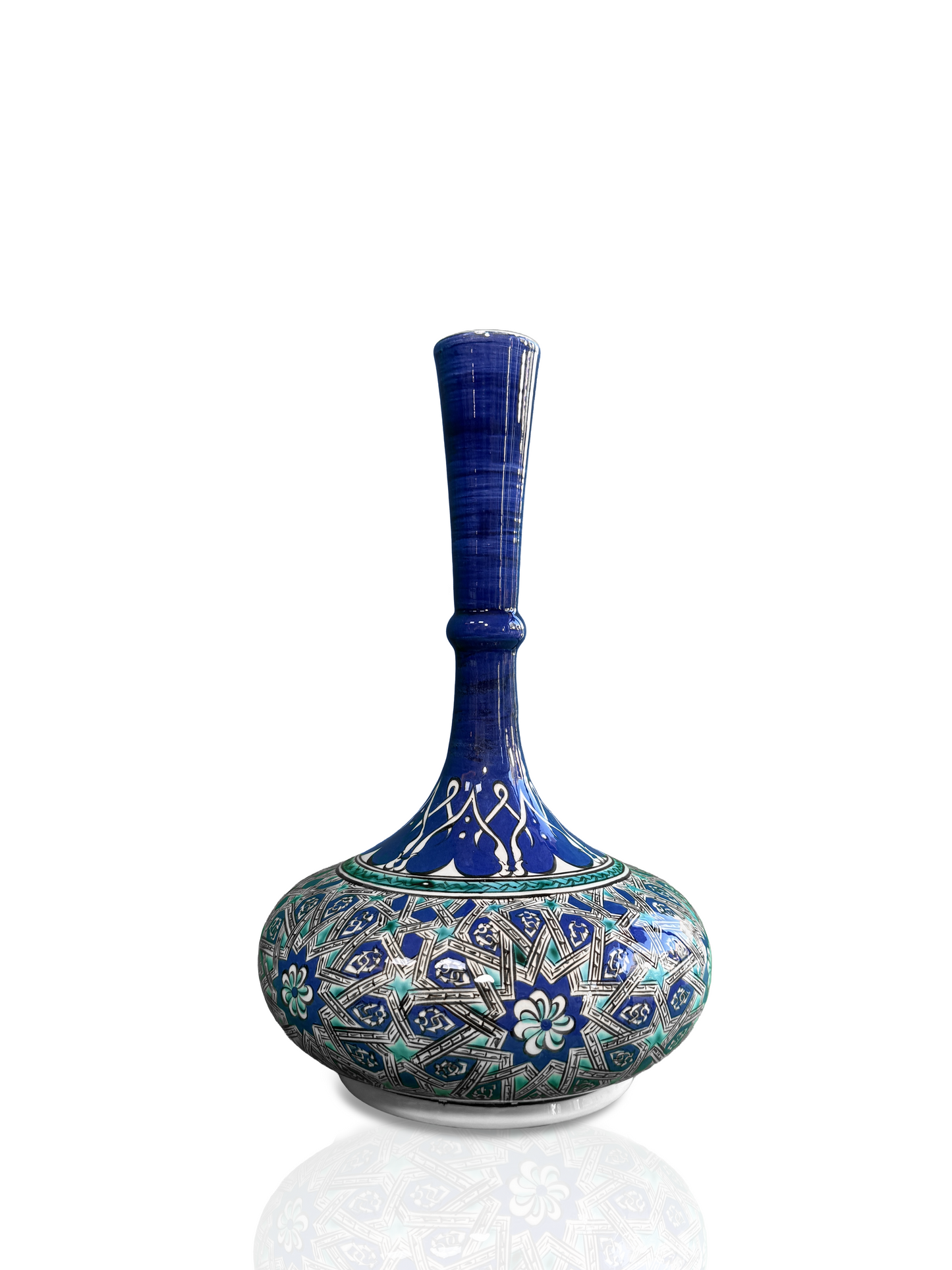 Cobalt Dream –  Slender Neck Iznik Vase
