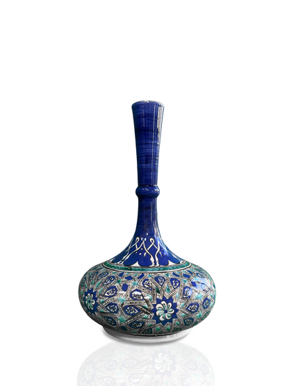 Cobalt Dream –  Slender Neck Iznik Vase