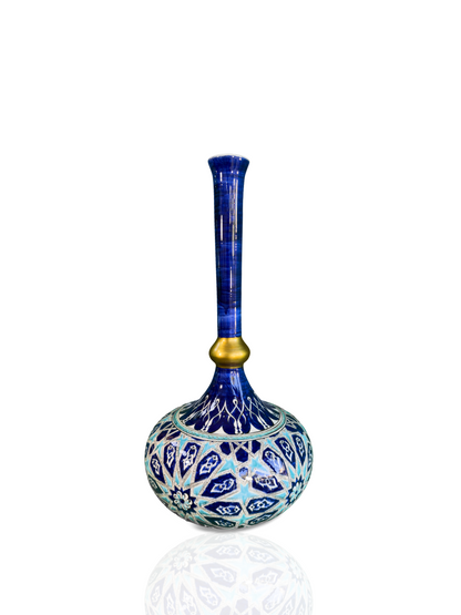 Golden Halo – Slender Neck Iznik Vase