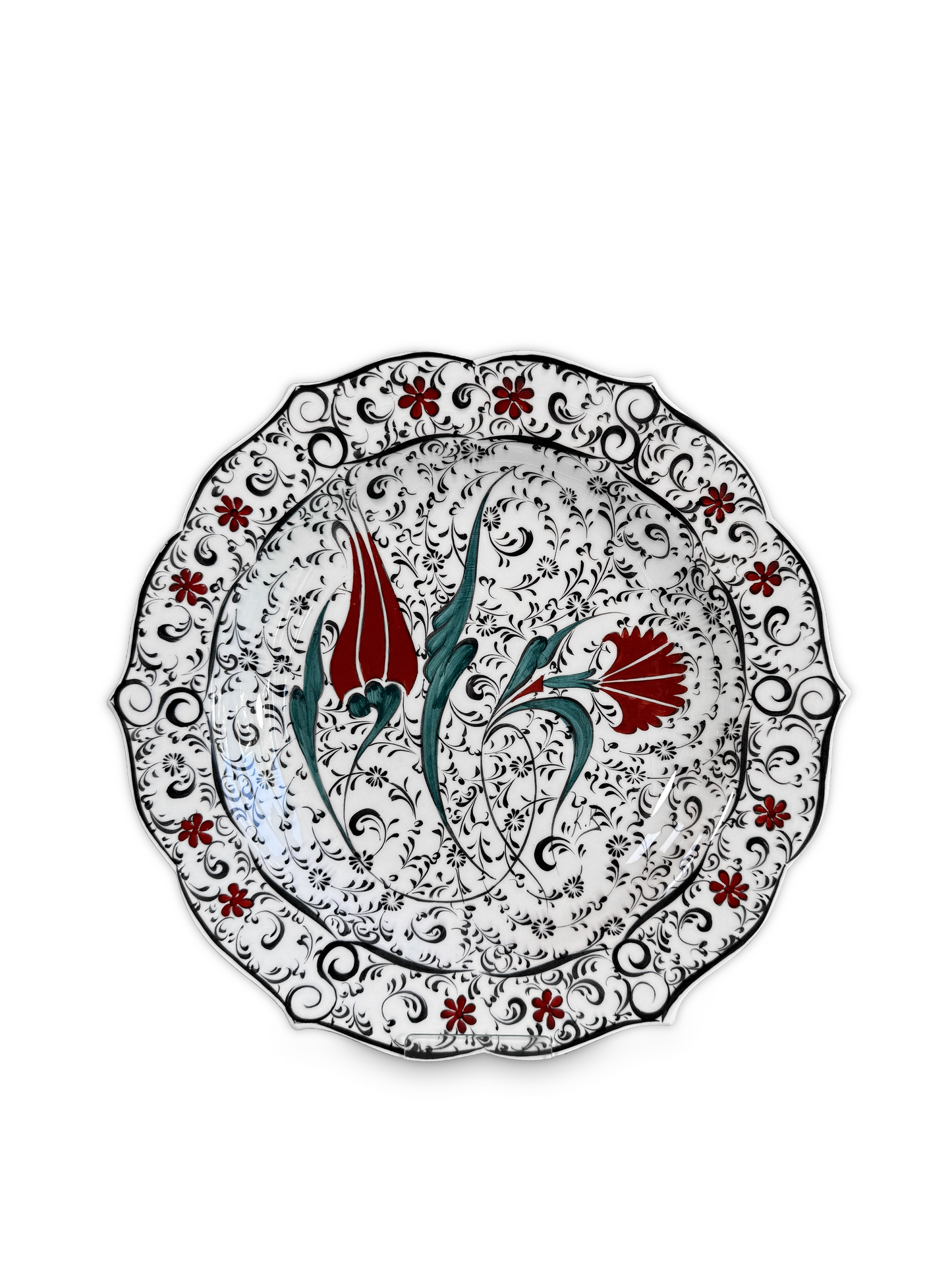 Golden Horn Splendor – Traditional Ceramic Plate