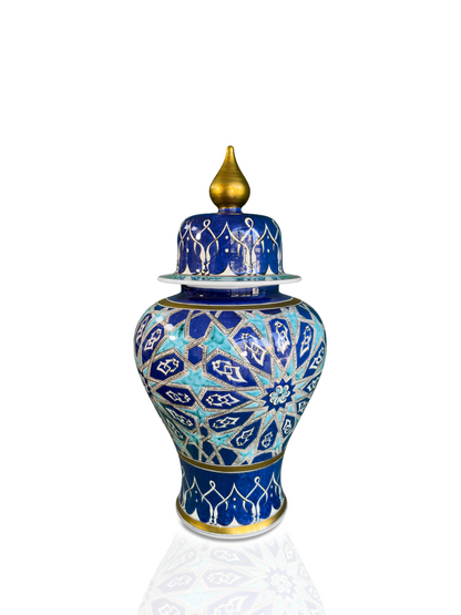 Geometry of the Skies – Lidded Iznik Vase