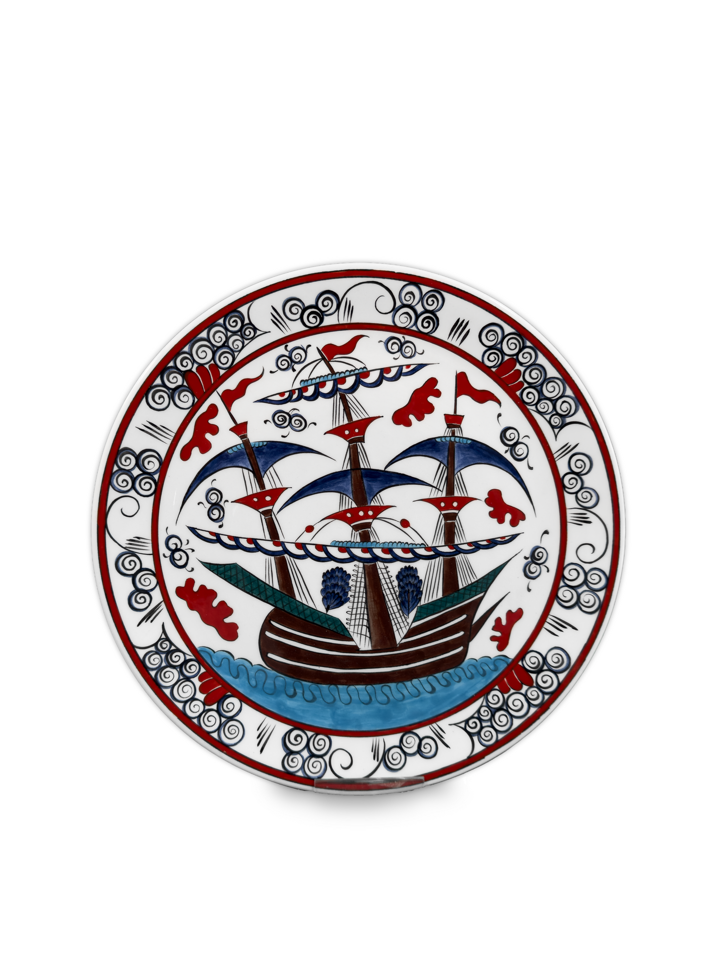 Heritage of the Deep Blue – Traditional Ceramic Plate