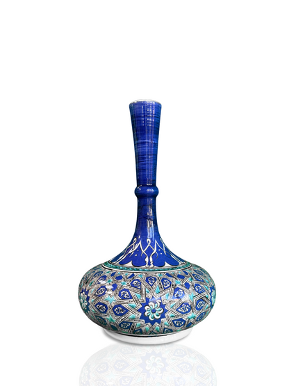 Cobalt Dream –  Slender Neck Iznik Vase